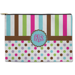 Stripes & Dots Zipper Pouch (Personalized)