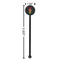 Robot Black Plastic 5.5" Stir Stick - Round - Dimensions