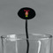 Robot Black Plastic 7" Stir Stick - Oval - Main