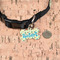 Robot Bone Shaped Dog ID Tag - Small - In Context