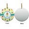 Robot Ceramic Flat Ornament - Circle Front & Back (APPROVAL)