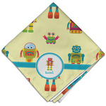 Robot Cloth Dinner Napkin - Single w/ Name or Text