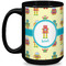 Robot Coffee Mug - 15 oz - Black Full