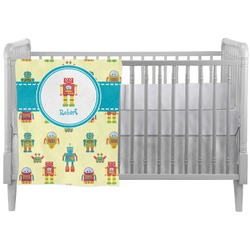 Robot Crib Comforter / Quilt (Personalized)