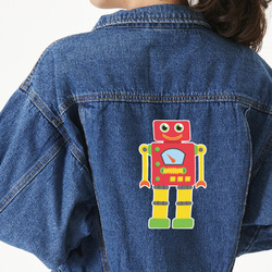 Robot Twill Iron On Patch - Custom Shape - 2XL - Set of 4