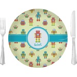 Robot 10" Glass Lunch / Dinner Plates - Single or Set (Personalized)