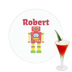 Robot Printed Drink Topper -  2.5" (Personalized)