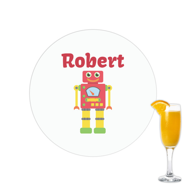 Custom Robot Printed Drink Topper - 2.15" (Personalized)