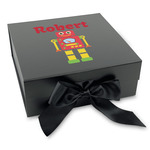 Robot Gift Box with Magnetic Lid - Black (Personalized)