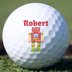 Robot Golf Balls - Non-Branded - Set of 3 (Personalized)