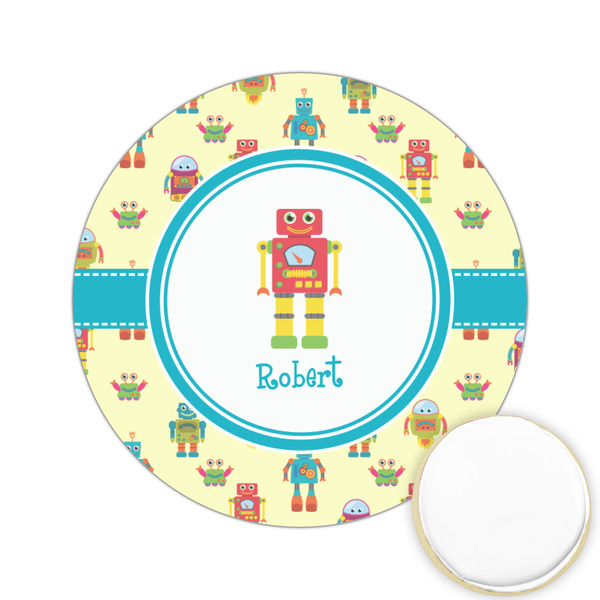 Custom Robot Printed Cookie Topper - 2.15" (Personalized)