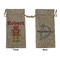 Robot Large Burlap Gift Bags - Front & Back