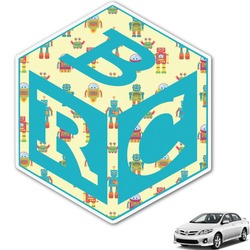 Robot Monogram Car Decal (Personalized)