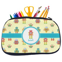 Robot Neoprene Pencil Case - Medium w/ Name or Text