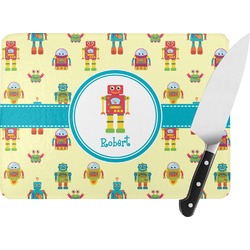 Robot Rectangular Glass Cutting Board (Personalized)