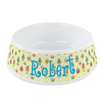 Robot Plastic Dog Bowl - Small (Personalized)