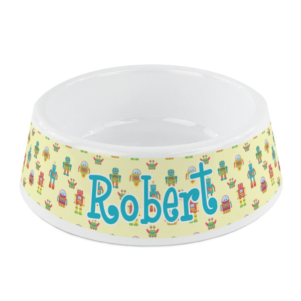 Custom Robot Plastic Dog Bowl - Small (Personalized)