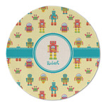 Robot Round Linen Placemat - Single Sided (Personalized)