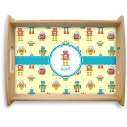 Robot Natural Wooden Tray - Large (Personalized)