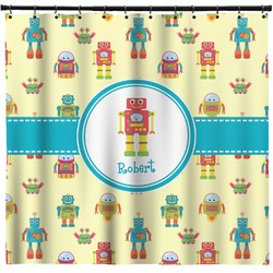 Robot Shower Curtain - 71" x 74" (Personalized)