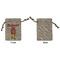 Robot Small Burlap Gift Bag - Front Approval