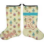 Robot Holiday Stocking - Double-Sided - Neoprene (Personalized)