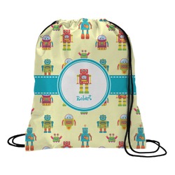 Robot Drawstring Backpack - Medium (Personalized)