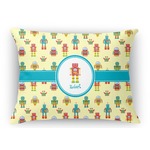 Robot Rectangular Throw Pillow Case - 12"x18" (Personalized)