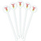 Robot White Plastic 5.5" Stir Stick - Fan View