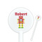 Robot White Plastic 5.5" Stir Stick - Round - Closeup