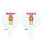 Robot White Plastic 7" Stir Stick - Double Sided - Round - Front & Back