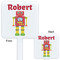 Robot White Plastic Stir Stick - Double Sided - Approval