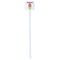 Robot White Plastic Stir Stick - Double Sided - Square - Single Stick