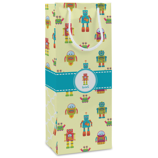Custom Robot Wine Gift Bags - Gloss (Personalized)