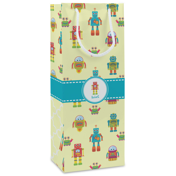 Custom Robot Wine Gift Bags - Matte (Personalized)