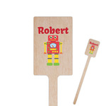 Robot Rectangle Wooden Stir Sticks (Personalized)