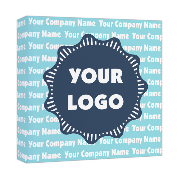 Custom Logo & Company Name Canvas Print - 12" x 12"