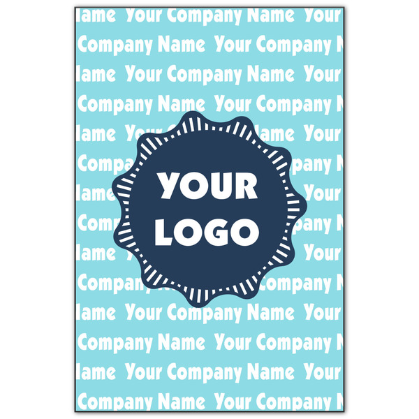 Custom Logo & Company Name Wood Print - 20" x 30"