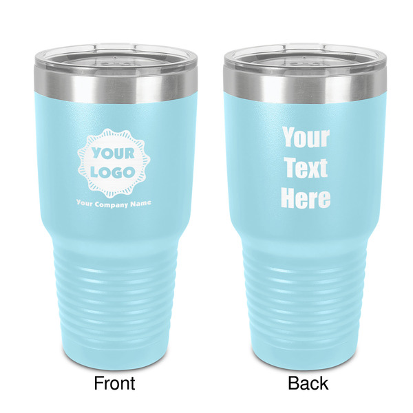 Custom Logo & Company Name 30 oz Stainless Steel Tumbler - Teal - Double-Sided