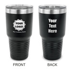 Logo & Company Name 30 oz Stainless Steel Tumbler - Black - Double-Sided