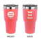 Logo & Company Name 30 oz Stainless Steel Ringneck Tumblers - Coral - Double Sided - APPROVAL