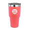 Logo & Company Name 30 oz Stainless Steel Ringneck Tumblers - Coral - FRONT