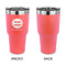 Logo & Company Name 30 oz Stainless Steel Ringneck Tumblers - Coral - Single Sided - APPROVAL