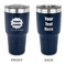 Logo & Company Name 30 oz Stainless Steel Ringneck Tumblers - Navy - Double Sided - APPROVAL