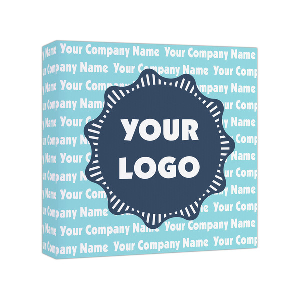 Custom Logo & Company Name Canvas Print - 8" x 8"