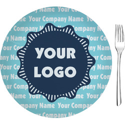 Logo & Company Name 8" Glass Appetizer / Dessert Plate