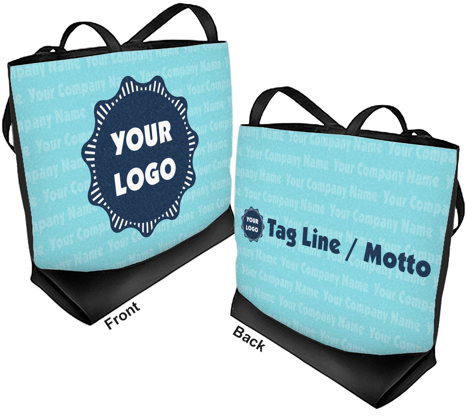 Logo & Company Name Beach Tote Bag (Personalized) - YouCustomizeIt