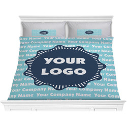 Logo & Company Name Comforter Set - King