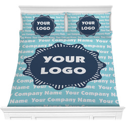 Logo & Company Name Comforter Set - Full / Queen