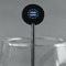 Logo & Company Name Black Plastic 5.5" Stir Stick - Round - Main